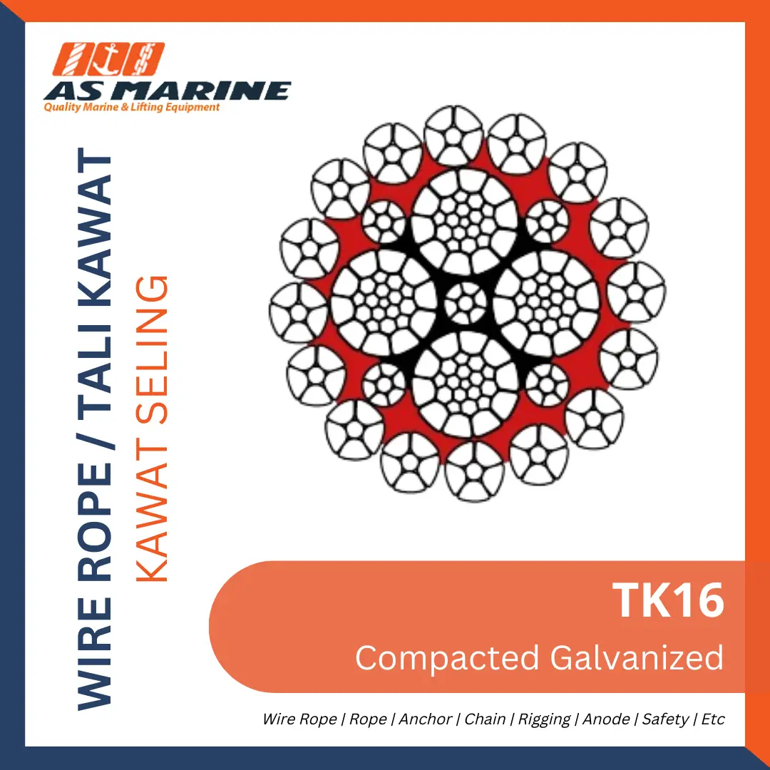 Wire Rope TK16 Evolution Superfill Compacted Galvanized
